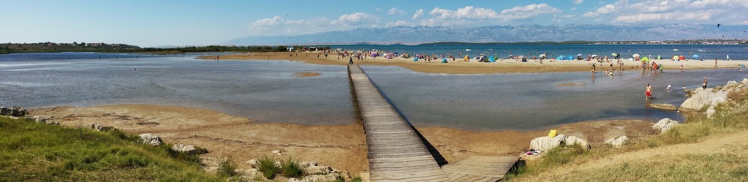 Croatian beach in town Nin
