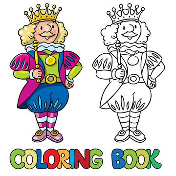 Fairy tale king. Coloring book
