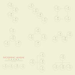 Vector circle arrows infographics set. Template for diagram, gra