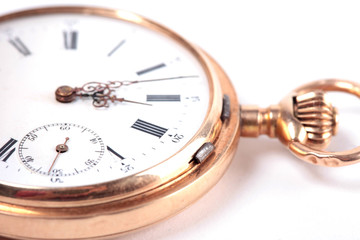 Vintage pocket watch closeup