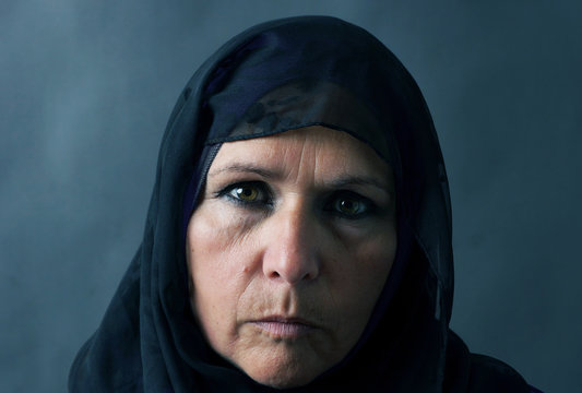 Dramatic Portrait Of Muslim Woman