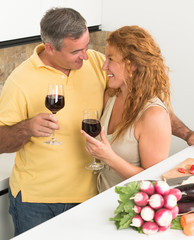 Mature couple in the kitchen
