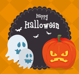 Happy halloween party festival card