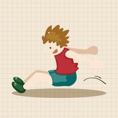 Track and field athletes theme elements vector,eps