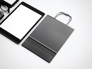 Obraz premium Set of classic elements on the white background. 3d render