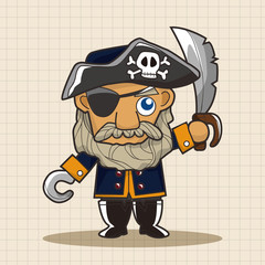 Obraz premium pirate theme elements