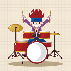 band member drummer theme elements