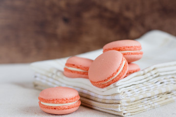Peach color macaroons