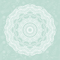 Abstract design element. Round mandala in vector. Graphic templa