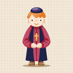 pastor and nun theme elements