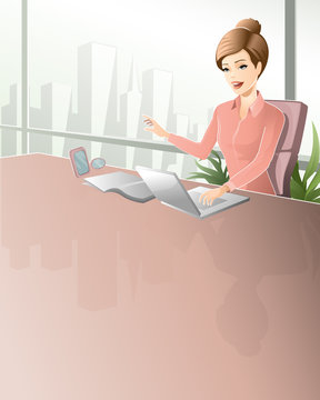 business woman / ..with empty text space 