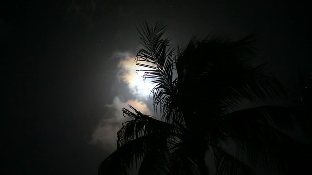 Moonlit night - different lengths/angles in the Caribbean
