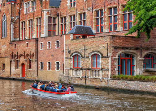 Boat tour in Bruges, Belgium