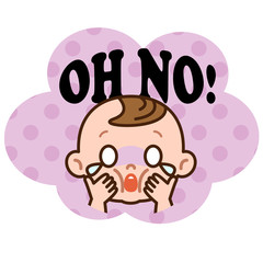 衝撃を受ける赤ちゃん