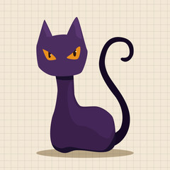 evil cat theme elements