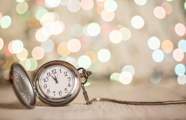 New Year's clock at midnight