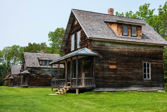 museumsdorf val jalbert quebec kanada arbeiterwohnh&auml;user aus holz