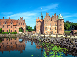 Egeskov Castle on Funen island in Denmark