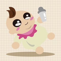 person character baby theme elements