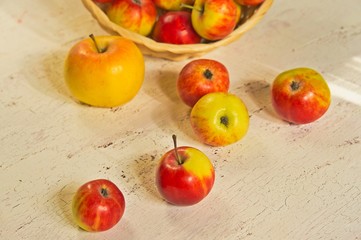 apples in a wicker basket