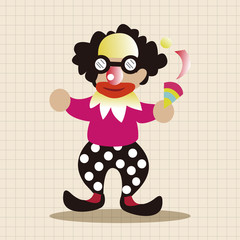 clowns theme elements vector,eps