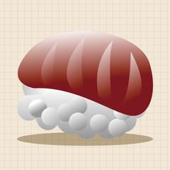 Japanese food sushi theme elements