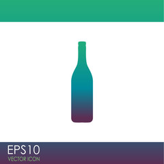 A bottle of champagne vector icon.