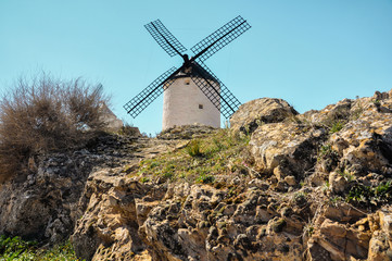 Consuegra, Castilla-La Mancha, Toledo, España molino de viento