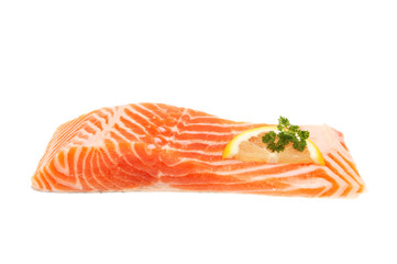 Raw sea trout fillet