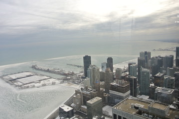 Fototapeta na wymiar chicago in winter