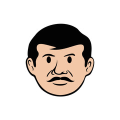 Profile Papa Pop Simple Cartoon Head Fun Avatar Illustration