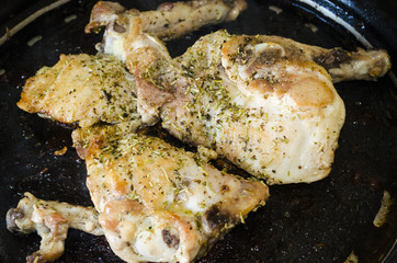 the grilled chicken with herbs