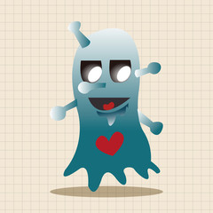 monster cartoon theme elements vector,eps