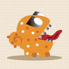 monster cartoon theme elements vector,eps