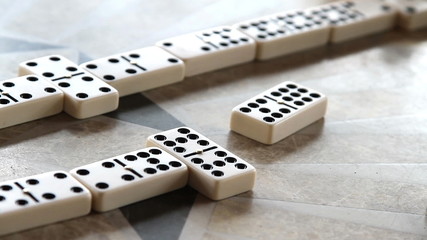 game of dominoes being played