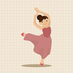 dancer theme elements vector,eps