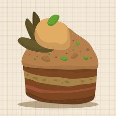 decorating cake theme elements vector,eps10