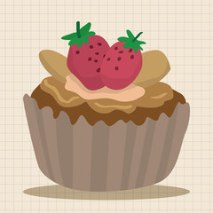 decorating cake theme elements vector,eps10