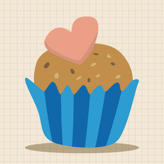 decorating cake theme elements vector,eps10