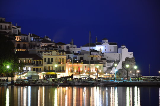 Night view of Skopelos