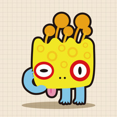 monster cartoon theme elements vector,eps