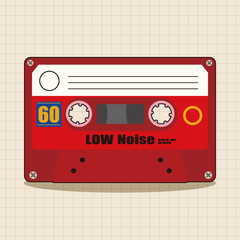 Audiotape theme elements vector,eps