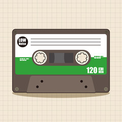 Audiotape theme elements vector,eps