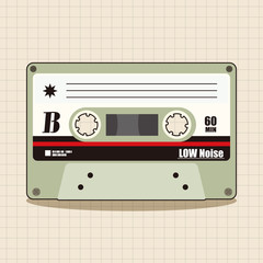 Audiotape theme elements vector,eps
