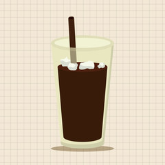 ice floating coffee theme elements