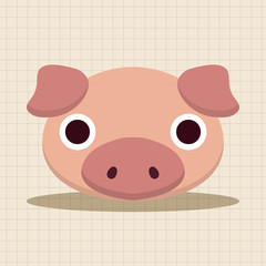animal pig cartoon theme elements