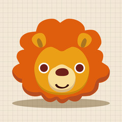 animal lion cartoon theme elements
