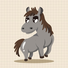 Fototapeta premium animal horse cartoon theme elements
