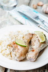 coconut garlic lime chicken legs