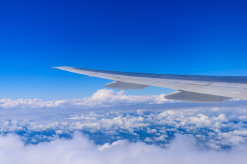 Fototapeta na wymiar view flight plane window
